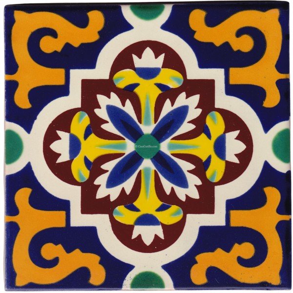 Mexican Talavera Tile Cruz De Rey